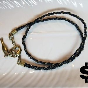 Braided Leather Double Wrap Bracelet